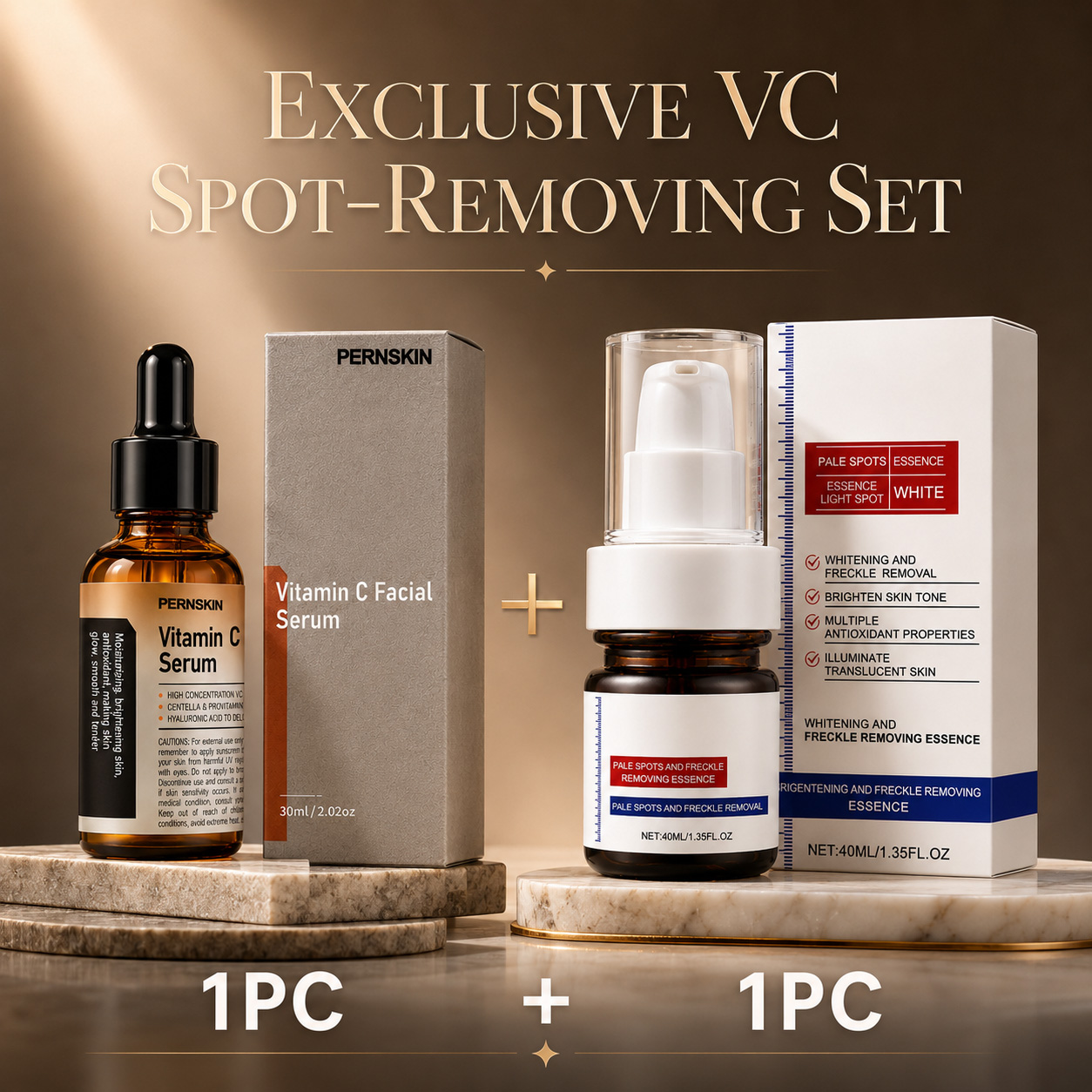 Vitamin C Dark Spot Corrector & Advanced Brightening Serum Set 【皮肤科医生推荐】VC祛斑美白霜套装(复刻版)